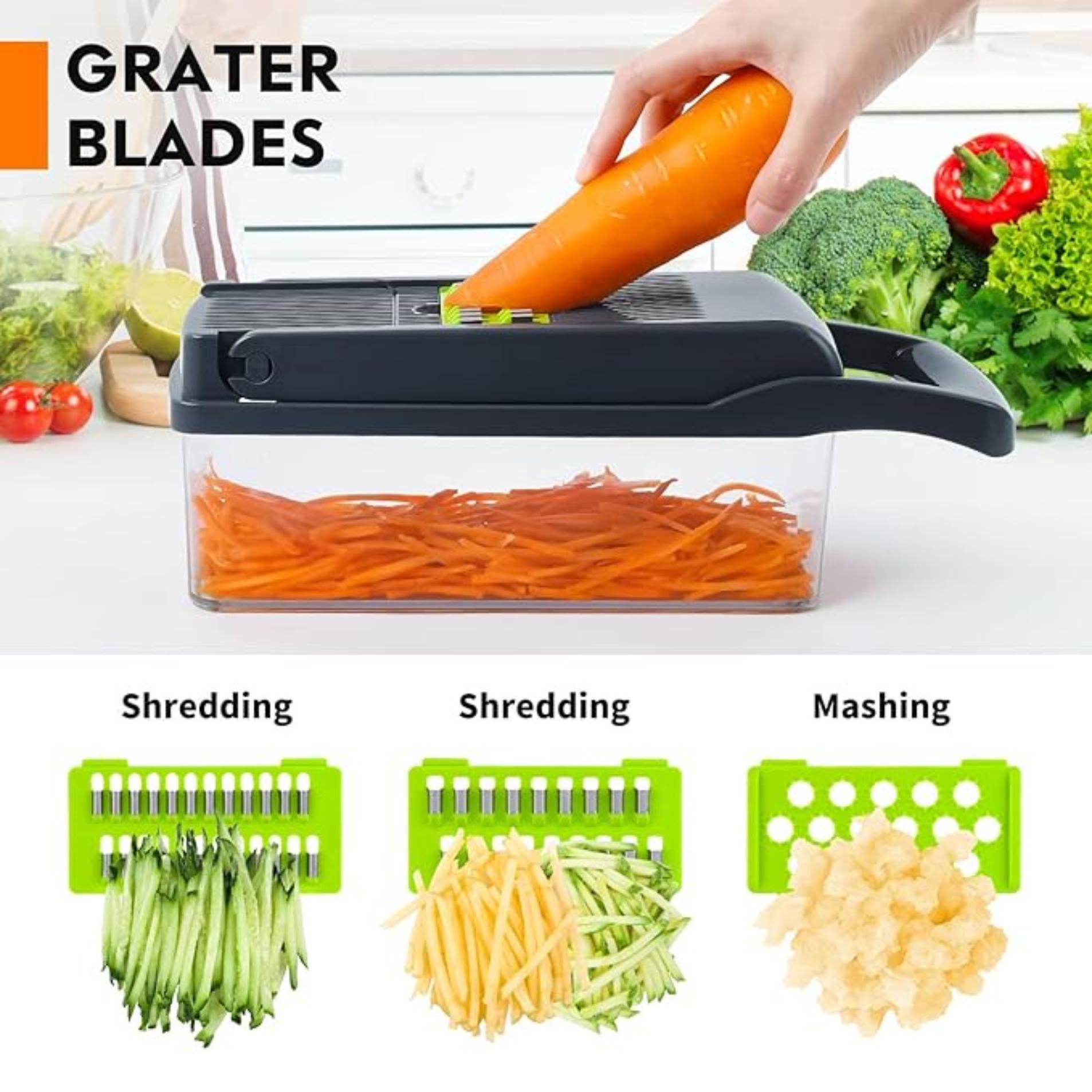 Vegetable Chopper, Pro Onion Chopper, 14 in 1Multifunctional Food Chopper, Kitchen Vegetable Slicer Dicer Cutter,Veggie Chopper With 8 Blades,Carrot Chopper With Container Vegetable Chopper, Pro Onion Chopper, 14 in 1Multifunctional Food Chopper, Kitchen Vegetable Slicer Dicer Cutter,Veggie Chopper With 8 Blades,Carrot Chopper With Container