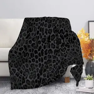 Leopard Print Throw, 1 Count Comfortable Air-conditioned Room Blanket, Warm Nap Throw for Home Office Travel