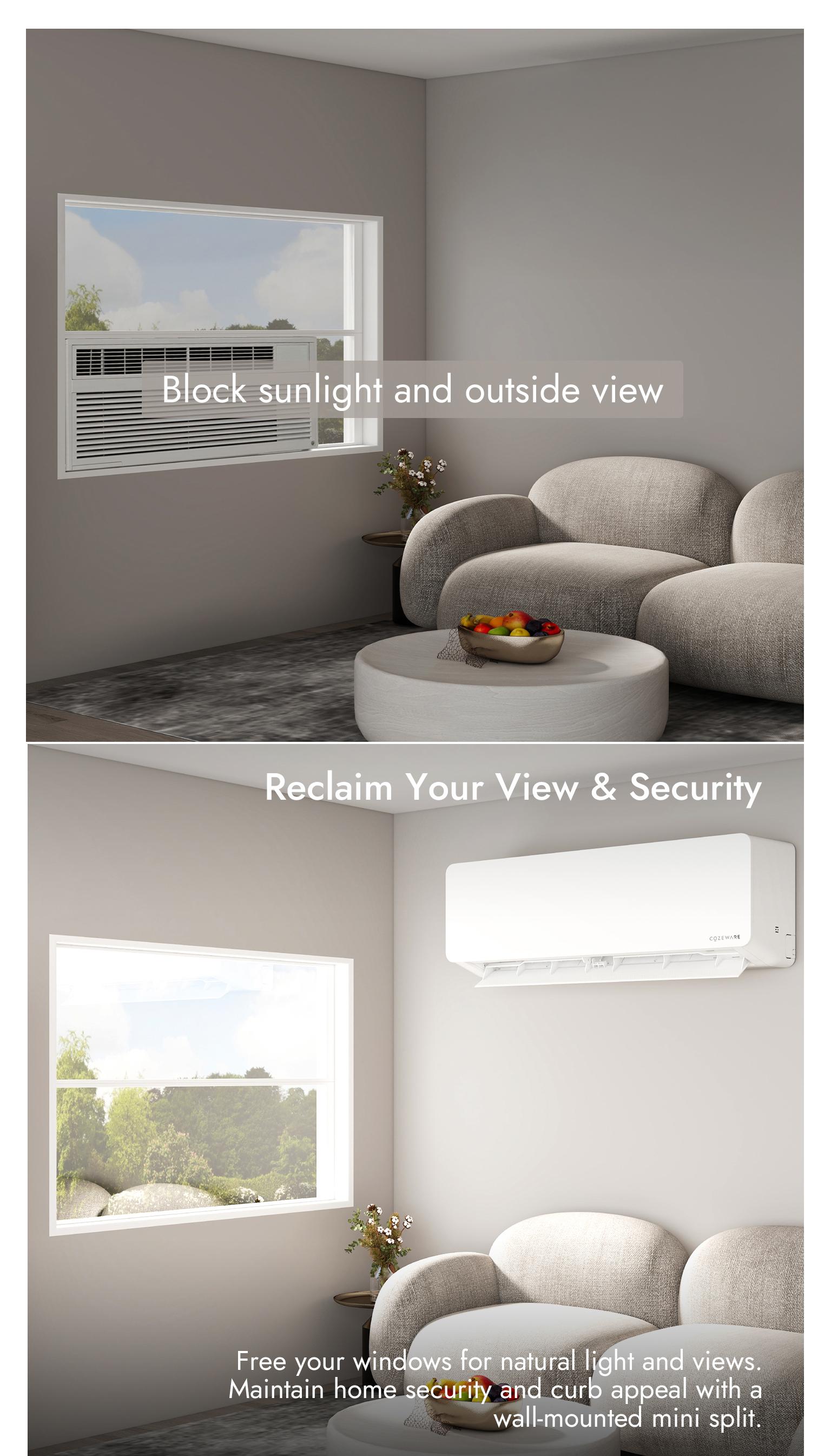 【Conquer the Blizzard】Cozeware 12000 BTU 115V/230V Mini Split Air Conditioner Heat Pump 20 SEER2 Inverter Compatible with Wifi Alexa Cools Up to 750 Sq Ft for Living Room Bedroom Study Loft Garage 【Conquer the Blizzard】Cozeware 12000 BTU 115V/230V Mini Split Air Conditioner Heat Pump 20 SEER2 Inverter Compatible with Wifi Alexa Cools Up to 750 Sq Ft for Living Room Bedroom Study Loft Garage