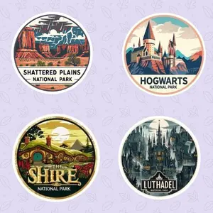 Shattered Plains National Park Sticker books , Waterproof Vinyl, Storm light Archive Sticker Laptop Phone Bottle Decal Bookish Gift