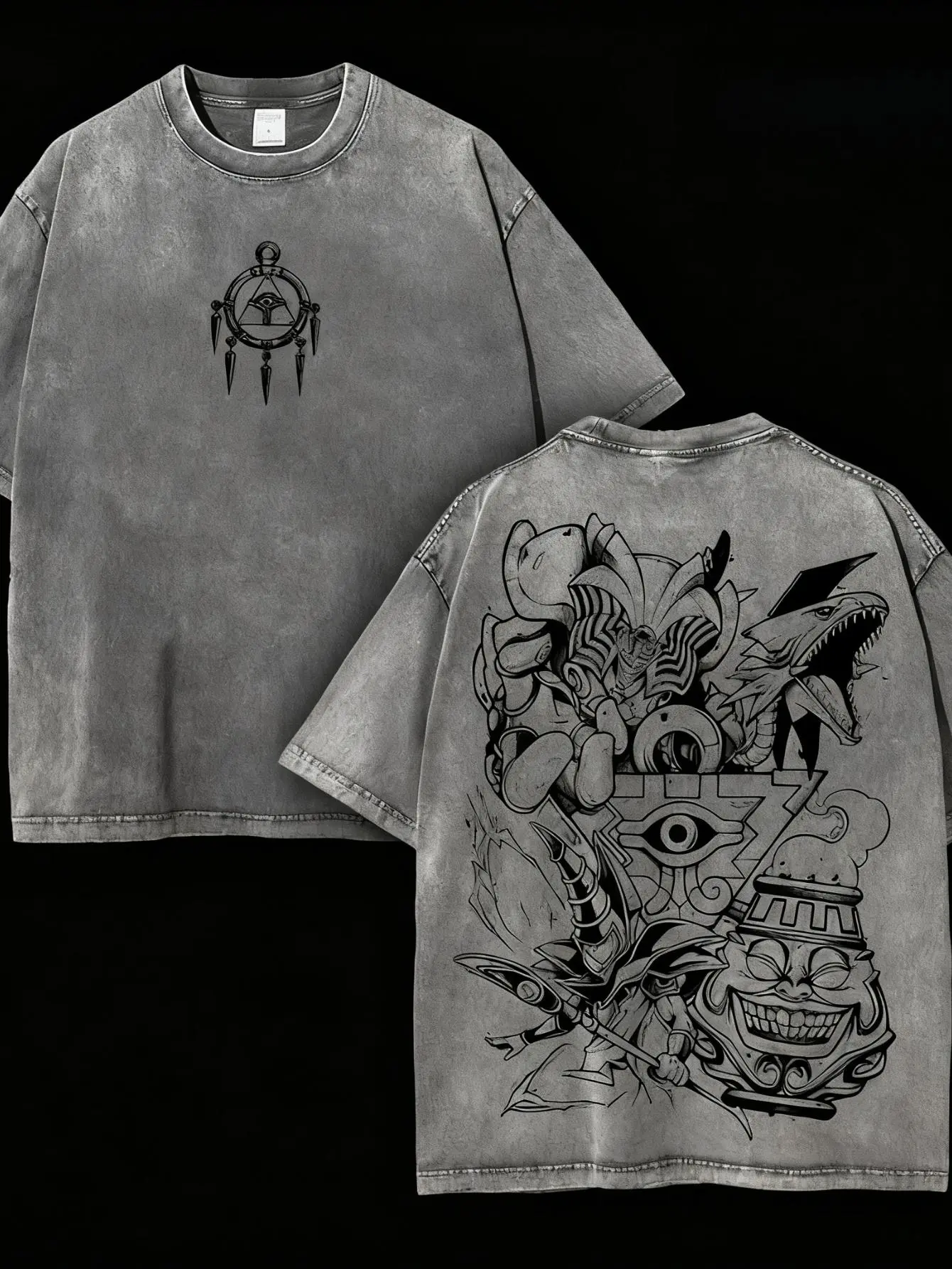 Men's casual street brand t-shirt with pattern prints and symbol designs. Perfect for everyday wear, offering a trendy urban look and vintage blockbuster designs. This loose, comfortable, breathable t-shirt is machine washable.