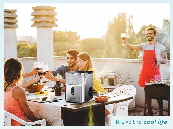 EUHOMY Nugget Ice Makers Countertop, Pebble Ice Maker Machine with 35lbs/24H&33lbs/24H Soft Ice, Self-Cleaning Sonic Ice Maker with Ice Scoop&Basket, Utensils, Pellet Ice Maker for Home/Kitchen/Office EUHOMY Nugget Ice Makers Countertop, Pebble Ice Maker Machine with 35lbs/24H&33lbs/24H Soft Ice, Self-Cleaning Sonic Ice Maker with Ice Scoop&Basket, Utensils, Pellet Ice Maker for Home/Kitchen/Office