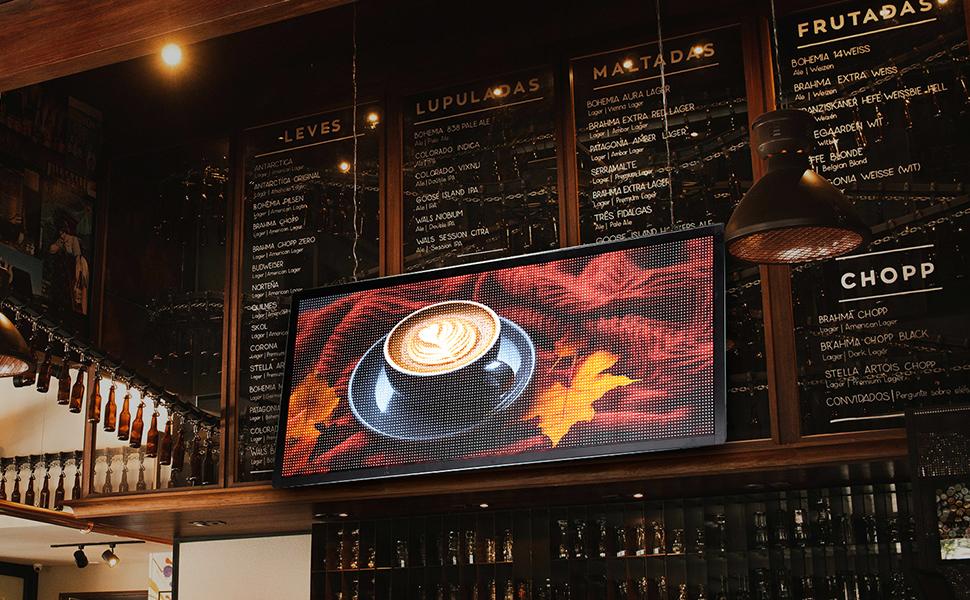 P6 Professional LED Display Support Images & Video | 40x17 inch Outdoor Digital Sign | 6mm Pitch for Long Distance (4-10m) Viewing | IP65 Waterproof | WiFi & App Control | for Stadium, Church, Arena, School Advertising