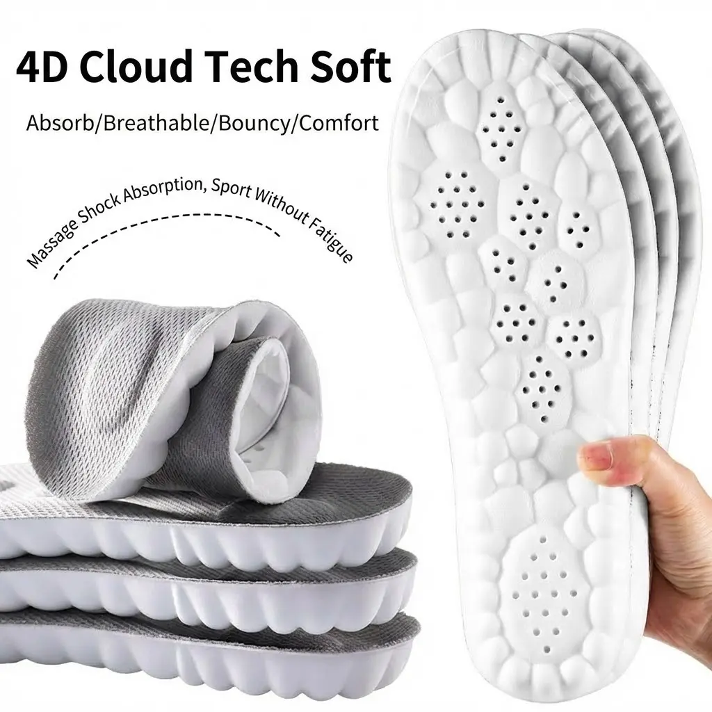 Work Insoles for Men & Women Standing All Day, Soft Cushioned Shoe Inserts with Shock Absorption, Breathable Massage Insoles for Work Boots, Sneakers, Work Shoes & Casual Shoes Arch Bedroom Bedroom Arch Bathroom