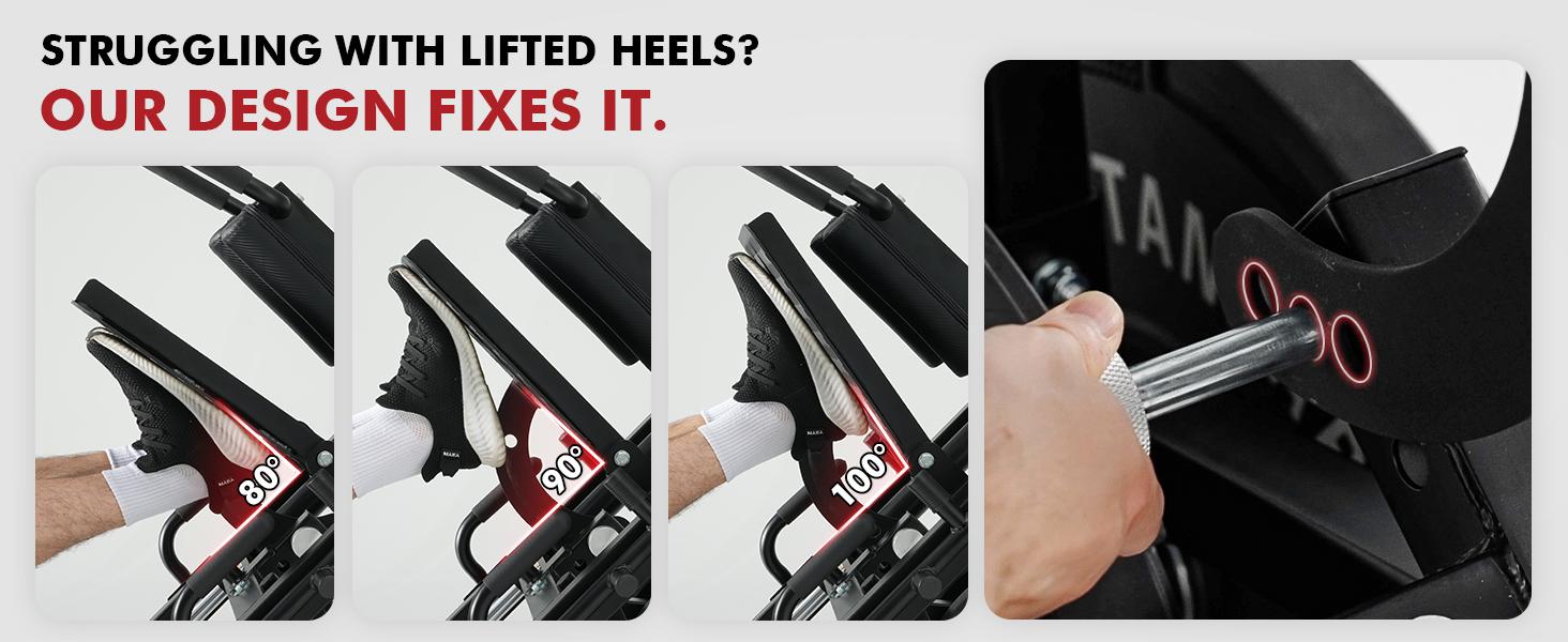 MIKOLO Leg Press & Hack Squat Machine Combo for Home Gym with Linear Bearings & Band Pegs Full-Range Leg Training Equipment 3-Angle Footplate 24.4"x13.8" PlatformMIKOLO