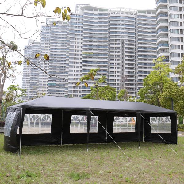 Outdoor Party Tent for Wedding, Garden Event | Spacious 10x30ft with Removable Sidewalls & Waterproof Shelter