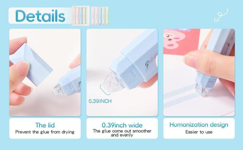 Tape Roller Adhesive, Easy Glide Glue Runner, Strong Hold, Ideal for Photos & DIY Crafts