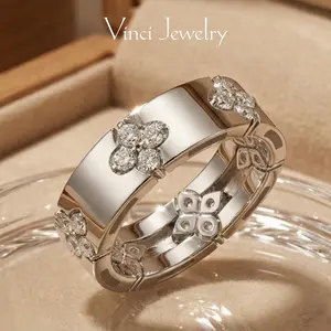 925 Elegant Flower Ring with Hollow Floral Design, Hypoallergenic Sterling Silver and 5A Cubic Zirconia Ring Jewelry for Women, Couple Ring, Wedding & Engagement Ring, Ideal Gift for Her, Valentine's Day, Birthday Gift, Mom's Birthday Gift
