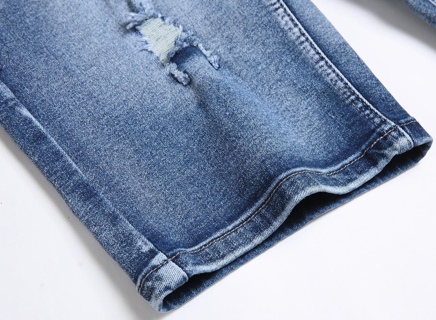 JUNBAOSS Men's Slim Fit Stretch Denim Shorts Ripped Skinny Jean Shorts for Men, Distressed Fashion Straight Comfort Flex Waist Short Denim Jean, Menswear Classic Street Style Cotton Fabric Jean Natural Hipster Personalized Stylish Jeans with Pockets Sprin