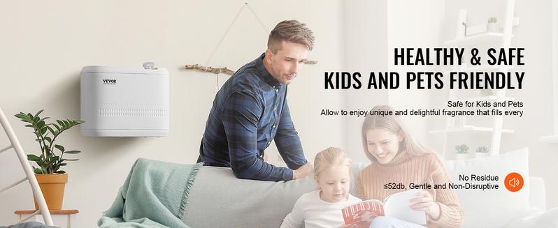 VEVOR Upgrade HVAC Scent Diffuser for Whole House, TikTokShopBlackFriday, 850ML Scent Air Machine with Cold Air Technology, Waterless Essential Oil Diffuser, Cover Up to 5000 Sq.Ft for Large Room, Hotel, Spa, Office