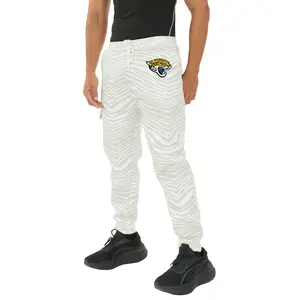 Zubaz NFL  UNISEX 90s Team Cargo Joggers - Zebra 2 Color, JACKSONVILLE JAGUARS