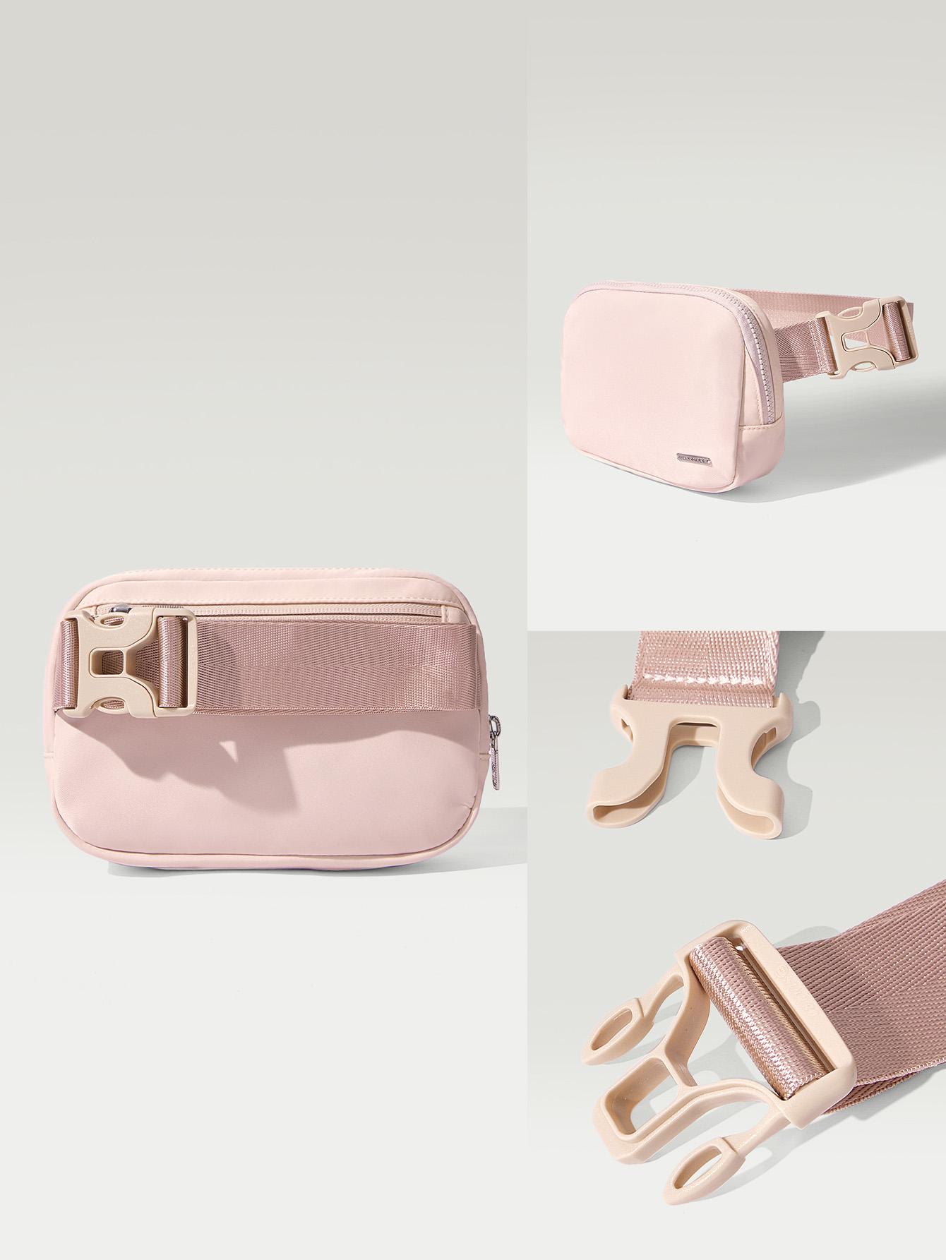 GLOWMODE 1L Zipper Everywhere Belt Bag Water Repellent Waist Crossbody Bags With Adjustable Strap