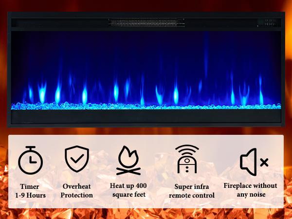 【Ships in 2 Boxes】AMERLIFE 70“ Fireplace TV Stand for 80 Inch TV,Farmhouse TV Stand with 42" Fireplace & LED Lights,Entertainment Center with Storage,Best Gift Ideas/Christmas Gifts