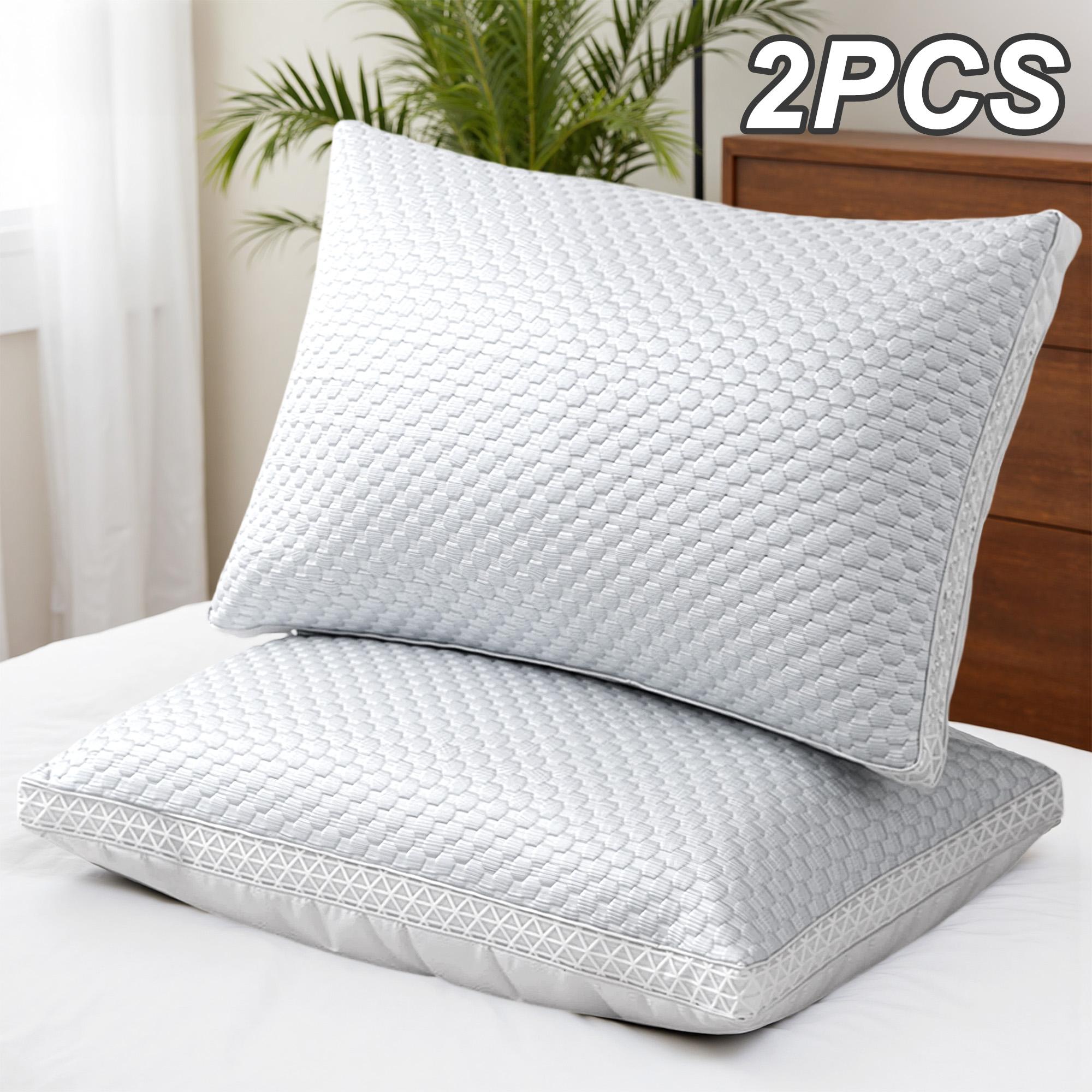 2PCS Raybee Luxury Neck Pillows -Queen Size ,Adjustable Hotel Quality Pillow for Sleeping,Breathable Fabric with Gentle Massage Dots,Festival gifts, Decor Bedroom Accessories [Black Friday]