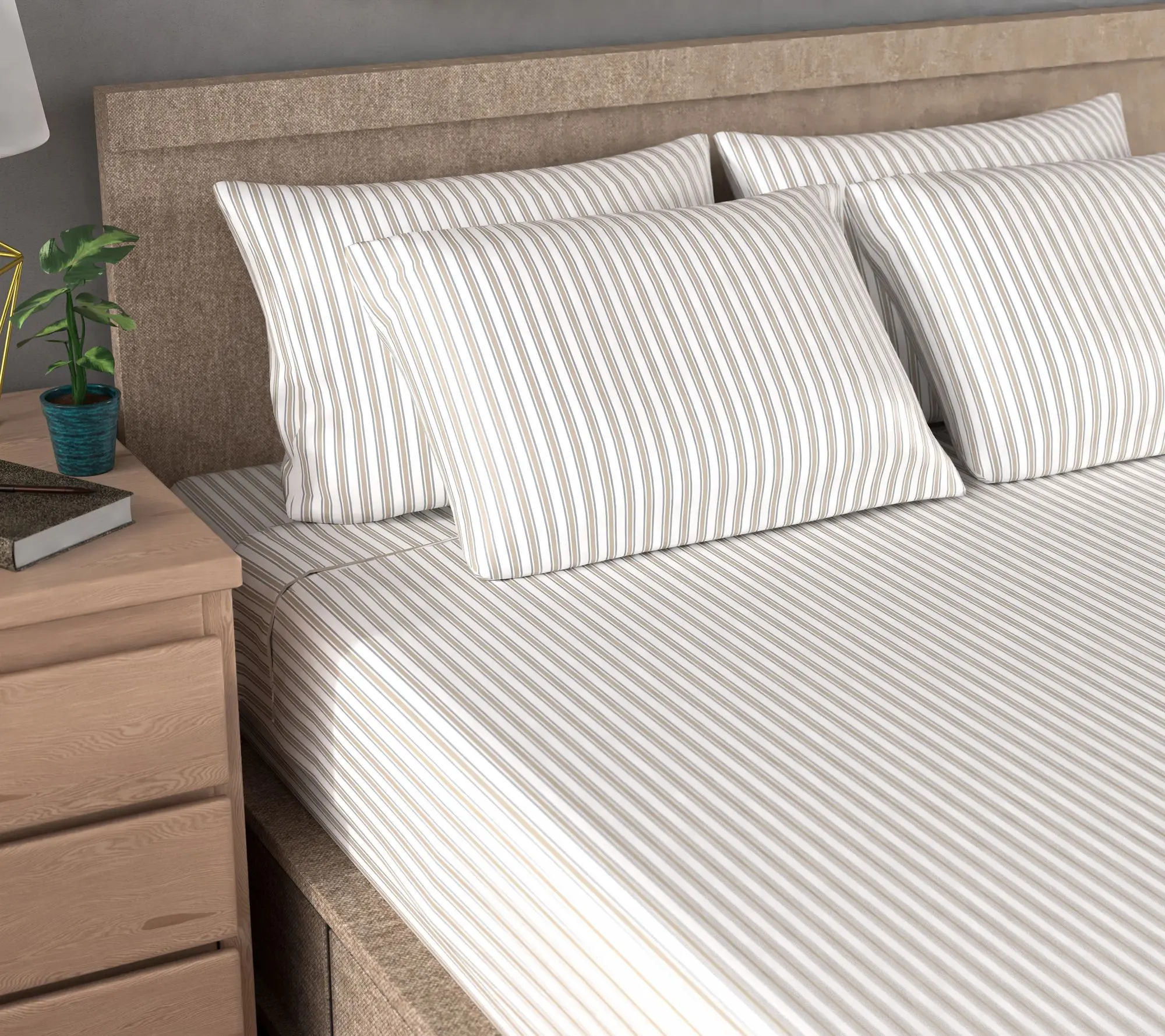 Home Reflections 800TC Triblend Sheet Set with Extra Cases