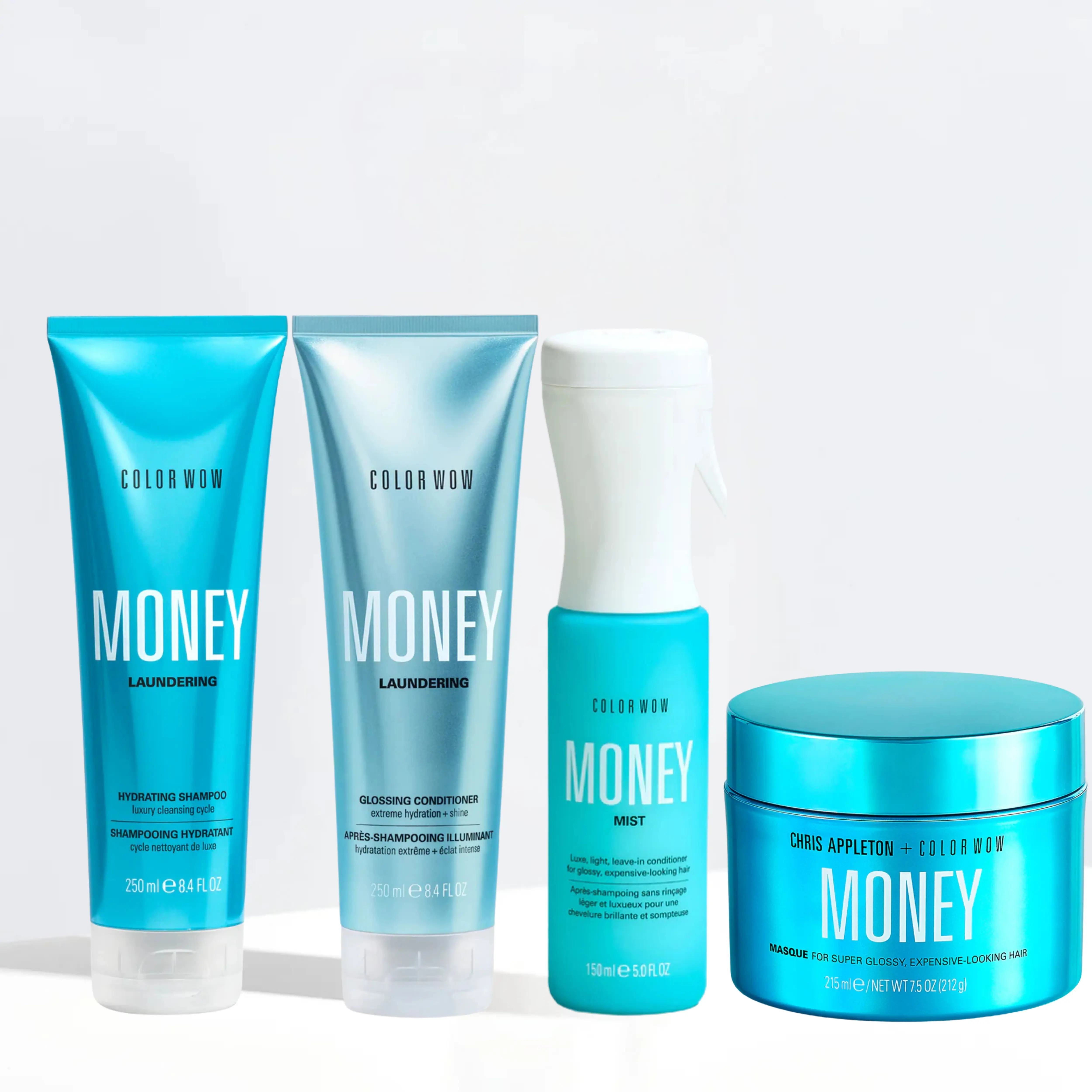 Color Wow Hydrating Hair Routine Bundle | Shampoo, Conditioner, Leave-In & Hair Mask for Dry, Damaged Hair | 2739 Exclusive