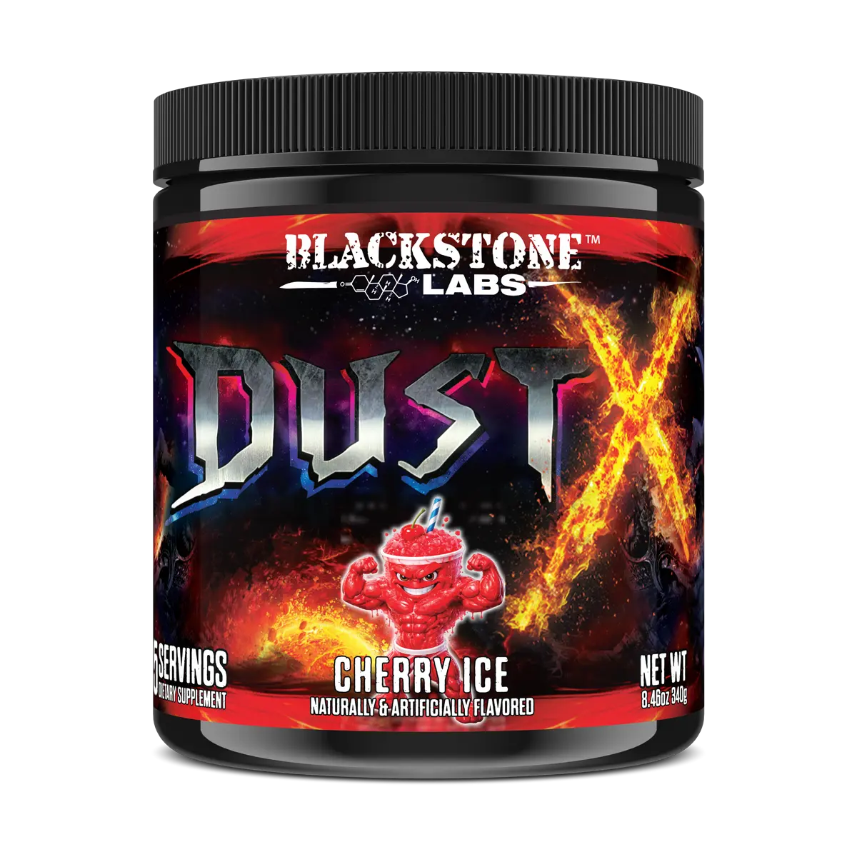 Blackstone Labs Dust X Extreme High-Stimulant Pre-Workout Powder Dietary Supplement - High Energy Workout Formula with Citrulline Mix, Agmatine Sulfate (1g), Beta Alanine (2.5g), Prop 65 Safe for Adults' Gym Needs, 25 Servings, Fitness