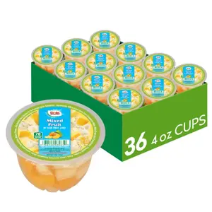 Fruit Bowls Mixed Fruit in 100% Juice Snacks, 4oz 36 Total Cups, Gluten & Dairy Free, Bulk Lunch Snacks for Kids & Adults