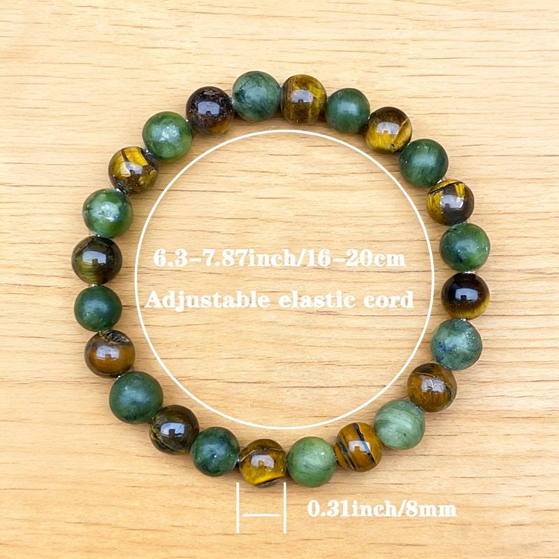Tiger Eye Stone Bracelet Attracts Wealth, Stretchable Money Attraction Bracelet- Unisex Jewelry Gift Spiritual Protection & Abundance Manifestation Jewelry Gift for Her
