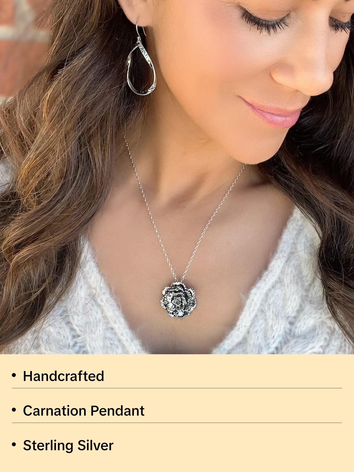 Carnation Necklace - January Flower of the Month