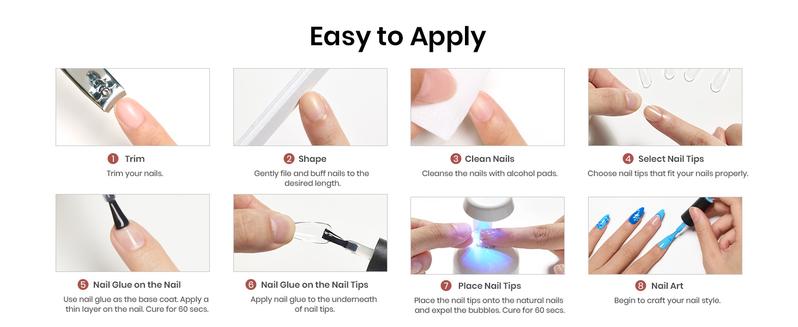 Beetles Gel Nail Tips Easy Nail Extension Etch X Nail Tips Gelly Tips Full Cover False Nails Gifts for Women Girls