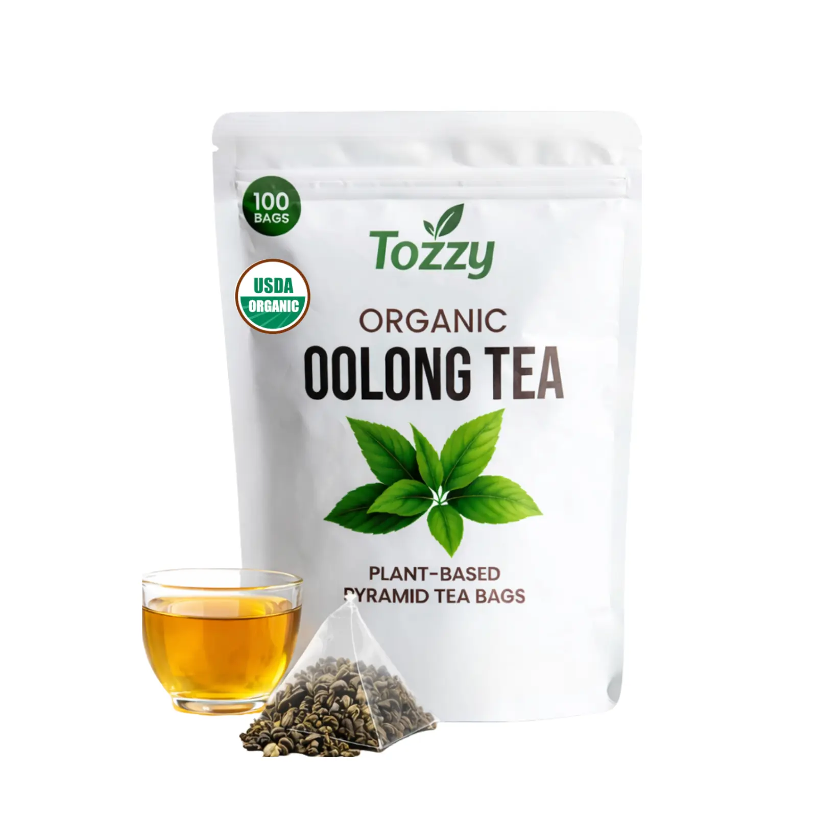 Tozzy Tea Tozzy Organic Oolong Tea | 100 Count | Plant-Based Pyramid Tea Bags ...