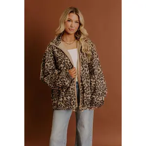 Falling For You Leopard Windbreaker Jacket