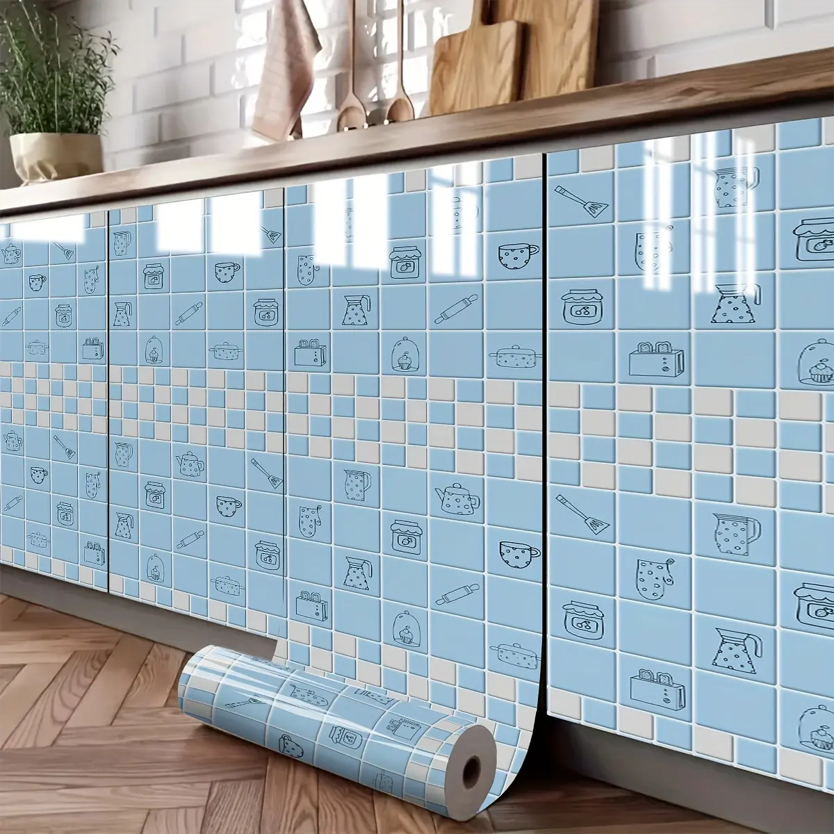 Modern Self-Adhesive Marble Decorative Wallpaper Film - Peel-and-Stick Renter-Friendly Wall Stickers, Waterproof Countertop Pad, Oil-Resistant, Stainproof, Cuttable, Easy-to-Clean Protector for Stoves, Cabinets, Peel-And-Stick Wall Stickers