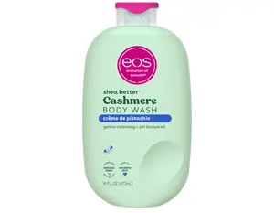 eos Cashmere Body Wash – Crème de Pistachio, Moisturizing Body Wash, Creamy Gel Formula, with Shea Butter, Glycerin, Vitamin E, pH Balanced, Sensitive Skin, Vegan, 16 fl oz