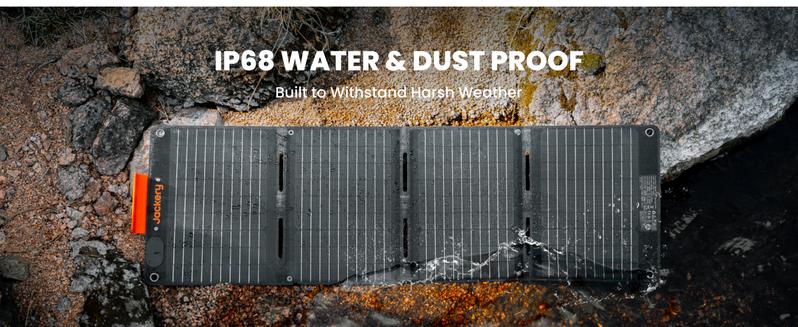 Jackery SolarSaga 40W Mini Solar Panel,Portable Solar Panels with USB-C & USB-A Ports,Book-Sized Foldable Solar Charger for Phones,Compatible with Jackery E300Plus/E100Plus/E240v2, IP68 Waterproof for Hiking&Camping backup powersupply