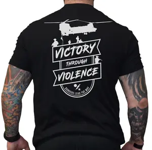 Tactical Military T Shirt With Victory Through Strength Graphic, Ranger Inspired Tactical Apparel For Men Who Embrace Discipline Courage And Brotherhood, Combat Style Shirt For Tactical Lifestyle Gym Training And Everyday Wear