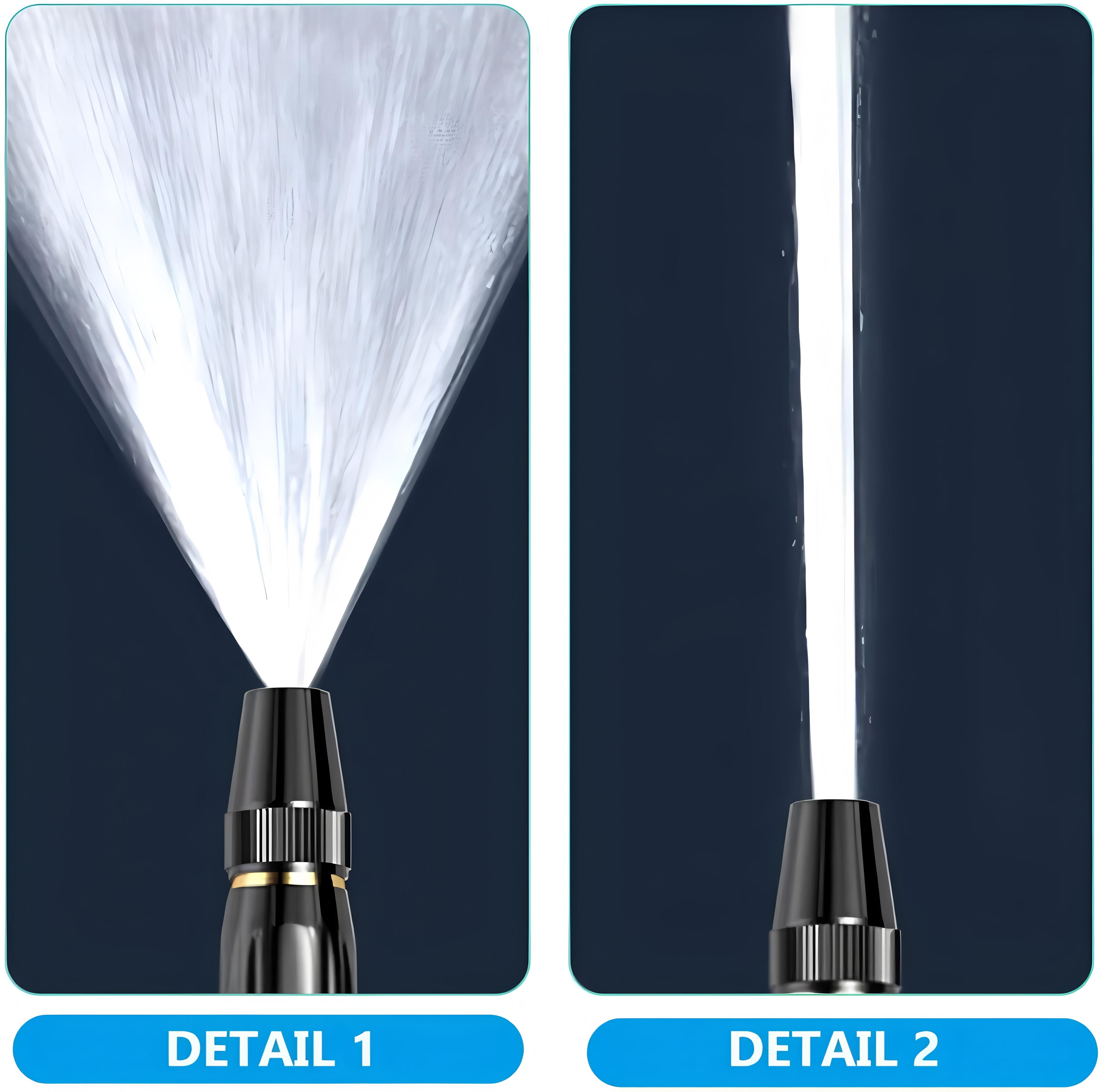 Metal Black Diamond Water Gun Set with 3 Connectors and 10 Meter Hose, High Pressure Metal Water Spray Gun for Gardening, Car Wash and Cleaning, Ideal for Watering Plants and Lawn, Auto Care Tools