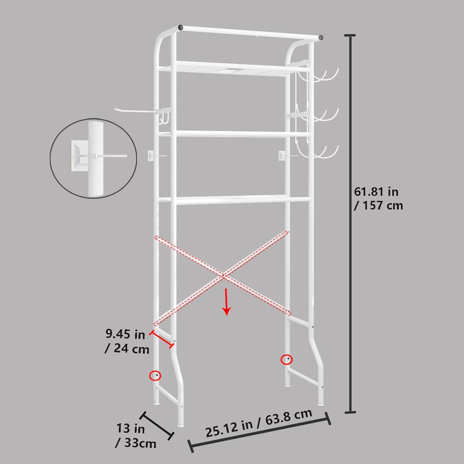 3 Tier Over The Toilet Storage Cabinet with Toilet Paper Holder Stand, Mass-Storage Over Toilet Bathroom Organizer, Space-Saving Rack Shelves Metal Deals For You Days 3 Tier Over The Toilet Storage Cabinet with Toilet Paper Holder Stand, Mass-Storage Over Toilet Bathroom Organizer, Space-Saving Rack Shelves Metal Deals For You Days