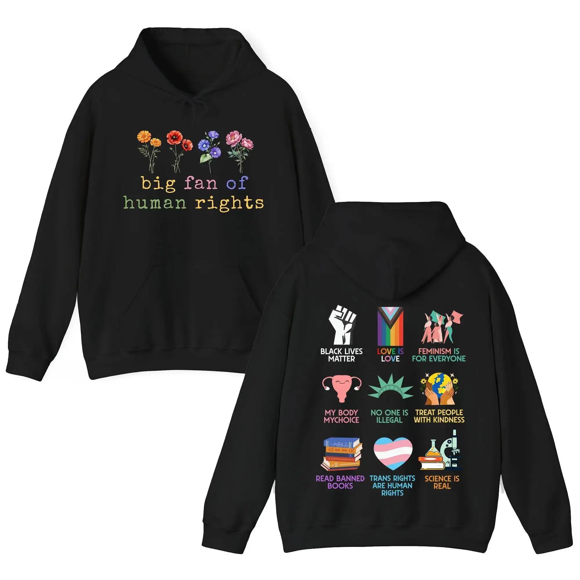 Big Fan Of Human Rights Shirt, Rainbow LGBT Sweatshirt, Radicalized by Basic Decency Crewneck, Gift For Liberal