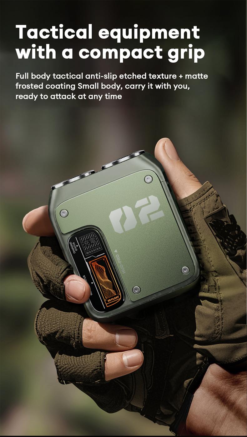 PAXA Mini Electric Shaver - Magnetic Dual Blades Curved Blade Mesh Waterproof Skin-Friendly Washable Rechargeable High-Speed Motor with Long-Lasting Battery Compact Portable Facial Matte Smooth Titanium