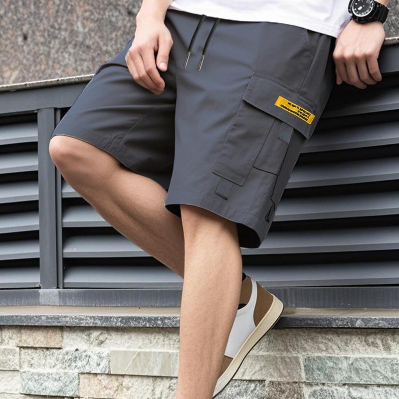 Men's casual shorts | Essential shorts for outings, suitable for casual outfits, lightweight and breathable, with flap pockets on both sides - fashionable and versatile, regular fit - slight stretch, comfortable fabric, trendy style