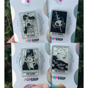 Cats Tarot Card PopGrip, Witchy Magsafe Grip Kindle & Phone Accessory