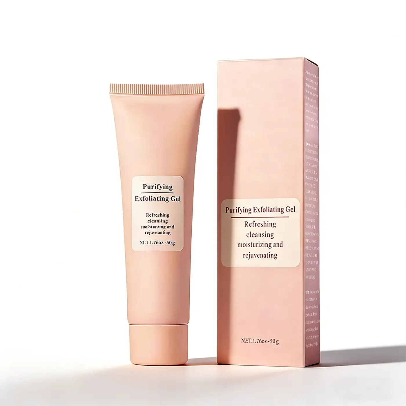 QUENX Gentle Peel Exfoliating Gel with Niacinamide & Cyanobacteria Extract - 1.76 oz/50g, for Sensitive Skin (Face & Body), Moisturizing, Cleansing, Pore Control, Brightening, Even Skin Tone & Texture, External Use Only, Contains Neither
