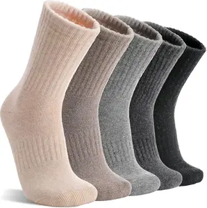 5 Pairs of Women's Merino Wool Socks: Hiking, Warm Winter, Thick and Cozy, Comfortable, Boot-Friendly, Mid-Calf Socks—A Fashion Essential for Everyday Wear and the Perfect Gift