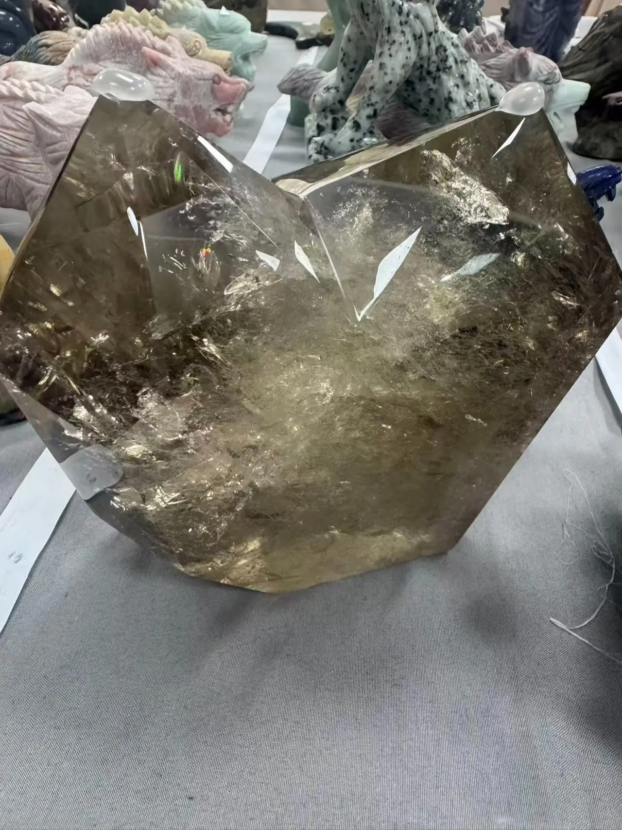 Natural Citrine Double-Point Tower, Natural Crystal Decoration for Jewelry Accessories & Derivatives