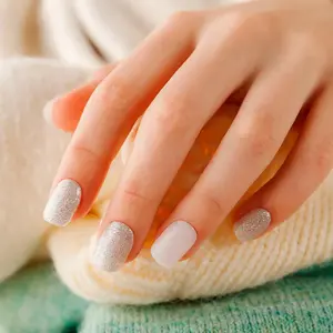 [MUZMAK]Nail Tips in  Moondust (Regular Square) Reusable 3D Gel Handmade Press-On Nails Customized Liveroom Art