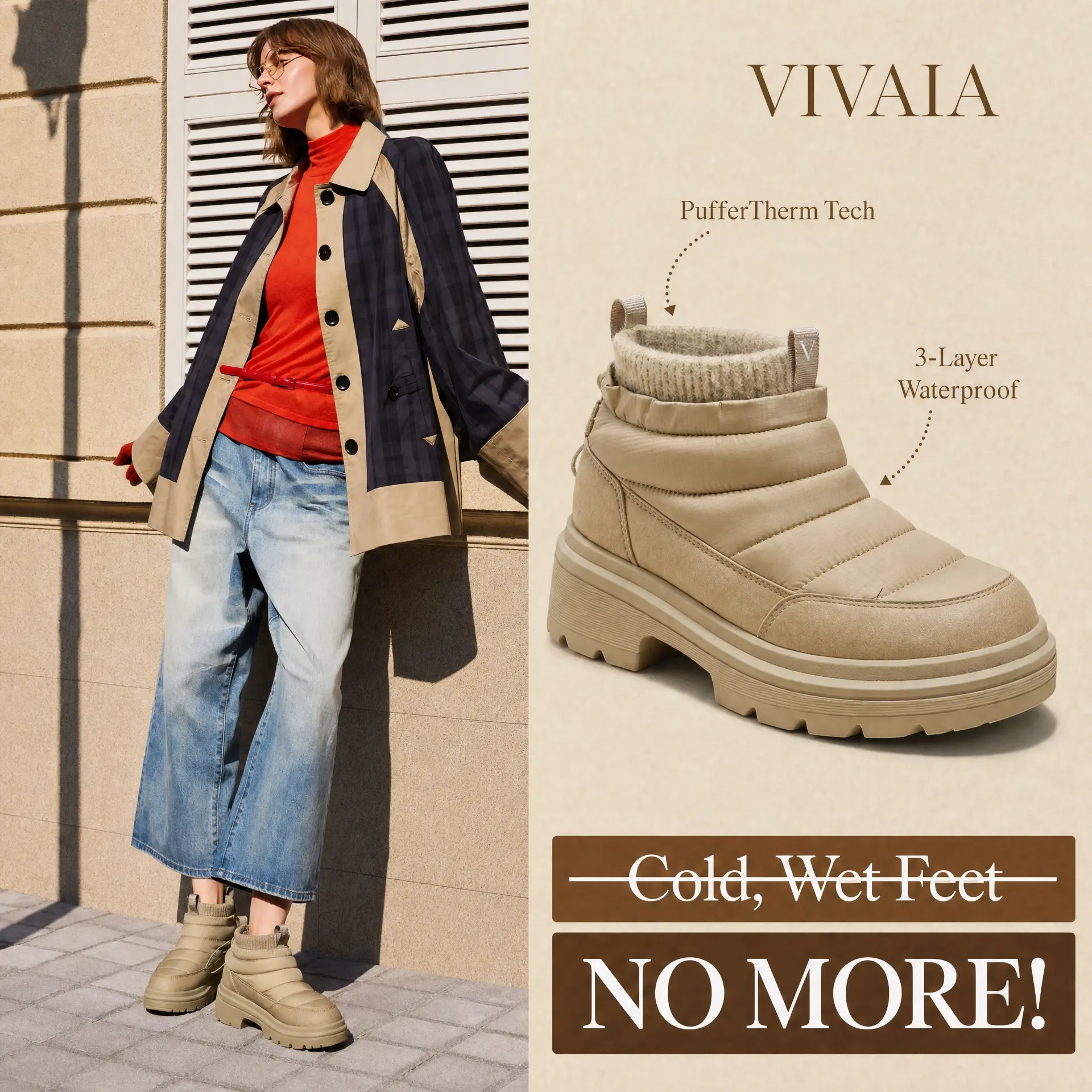VIVAIA Women /Girl PufferTherm Boots – Waterproof, Ultra-Warm Snow Winter Boot PufferTherm Boots  & Trail-to-Town Style Footwear (Tyler),back to school,back to school haul
