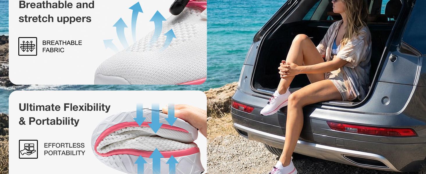 ALEADER Women's Sporty Water Shoes for Beach Pool Water Sports & Outdoor Adventure Lightweight Breathable Design