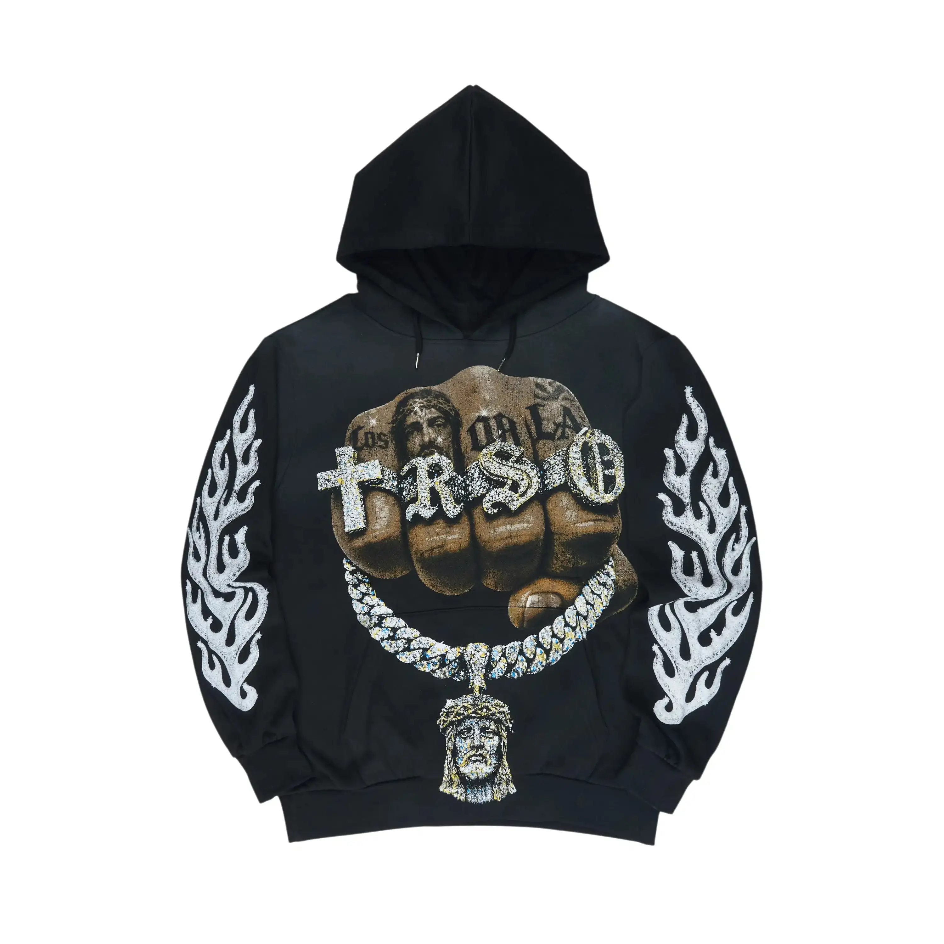 Tawana Black Graphic Hoodie