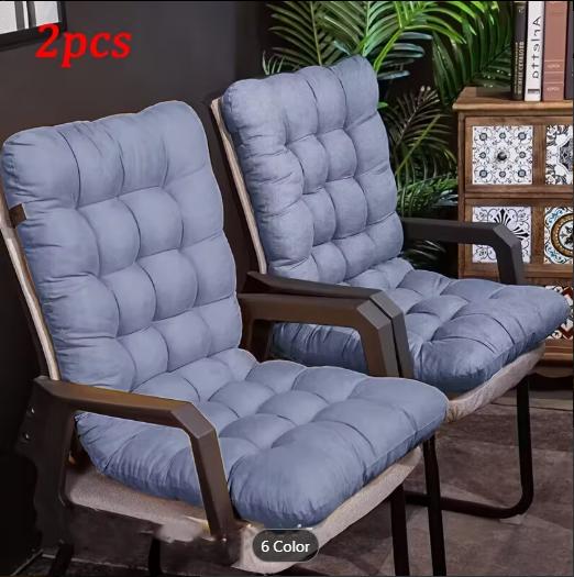 2 pcs Durable Polyester Outdoor Cushion - Hand Washable, Comfortable And Soft, with Straps, Full Back Support Fabric Seat Cover, Suitable for Courtyard Furniture, Outdoor Seats, And Indoor/outdoor Use, Patio Cushions, Patio Furniture Cushions,