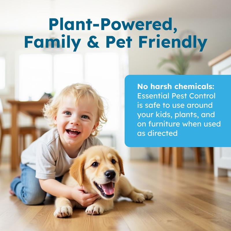 BugMD Plant-Powered Pest Control Bundle – Starter Kit, 4x Concentrates + Blaster, 30 oz Refill – Ant, Roach, Flea, Spider & Insect Killer for Home – Natural Essential Oil Formula