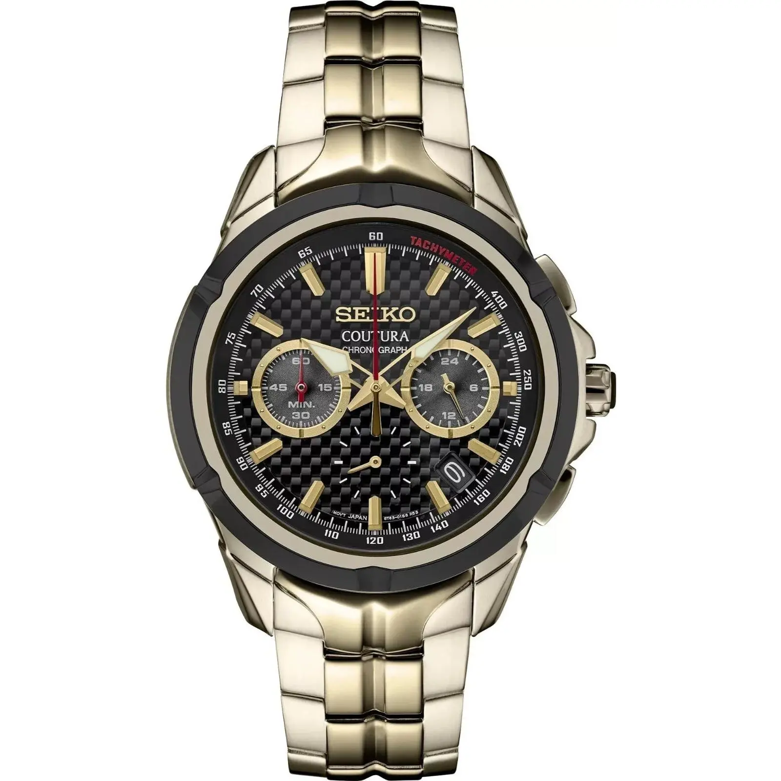 Seiko Coutura Quartz Chronograph 42.0 mm Black Dial Men's Watch (SSB440)