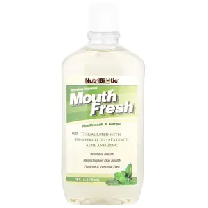 NutriBiotic Mouth Fresh®, Mouthwash & Gargle, Refreshing Peppermint, 16 fl oz (473 ml)