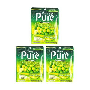 Kanro Pure Sunshine Rose Grape Gummy Candy - 3 Pack Value Bundle, Sour & Sweet, Juicy Fruit Filling, Heart Shape, Japan's #1 Gummy