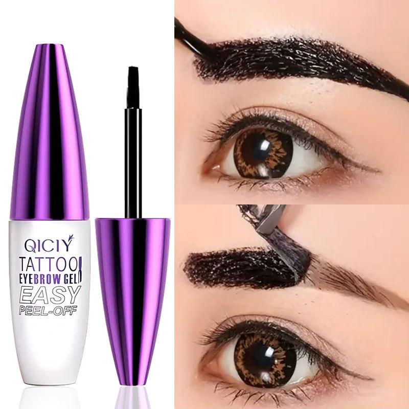 Easy Peel-Off Eyebrow Gel,  Tattoo Eyebrow Gel, Tinted Eyebrow Dye Paste, Professional Waterproof and Sweatproof Eyebrow Tint